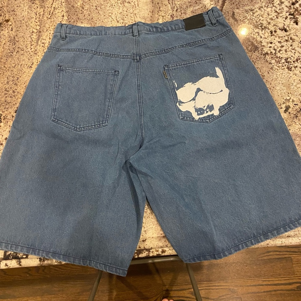 $uicideBoy$  	G59 FIVE POCKET DENIM SHORTS (BLUE)